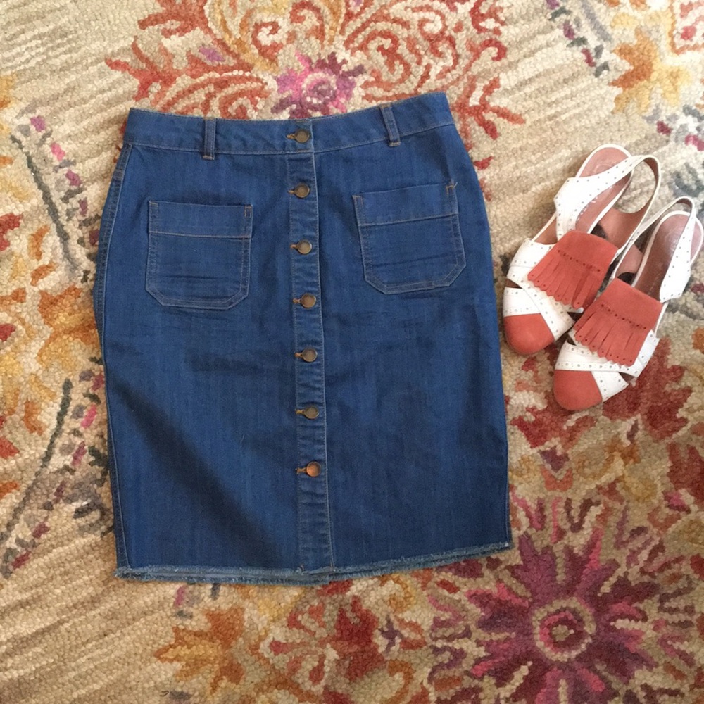 70s style jean skirt ✌️ size medium